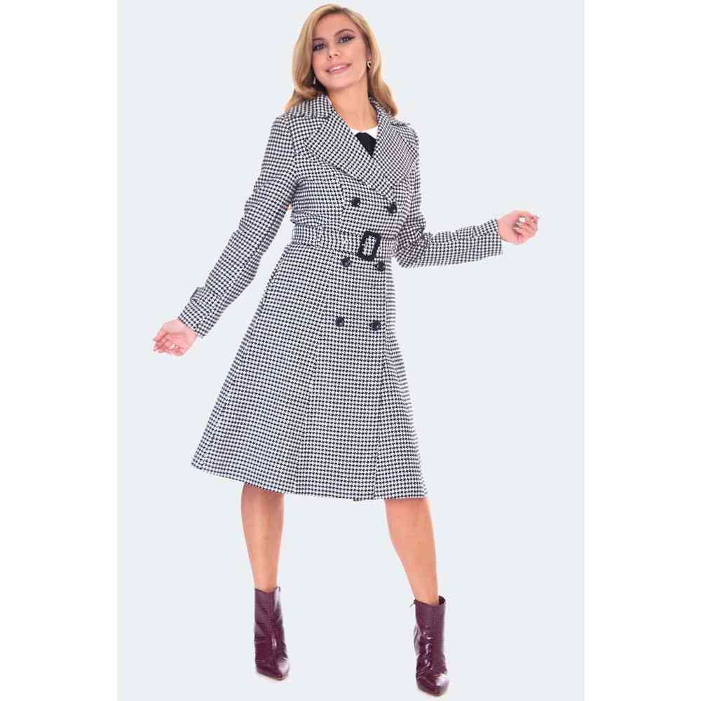 Voodoo Vixen - Houndstooth Trench Jas - Multicolours